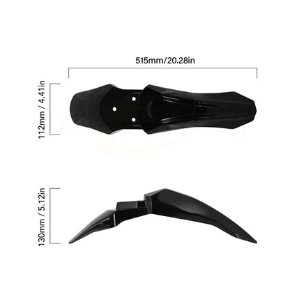 Motorcycle Front Mudguard Glossy Black Prevent Splashing Replacement for Talaria Sting X3 MX3 MX4